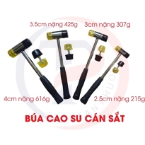 Búa Cao Su Cán Sắt Vàng Đen BOSSMAN