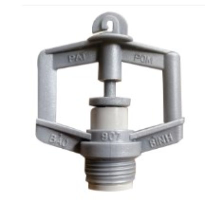 Béc Nhỏ Vuông Bọc Inox Ren Ngoài 17 Màu Xám
